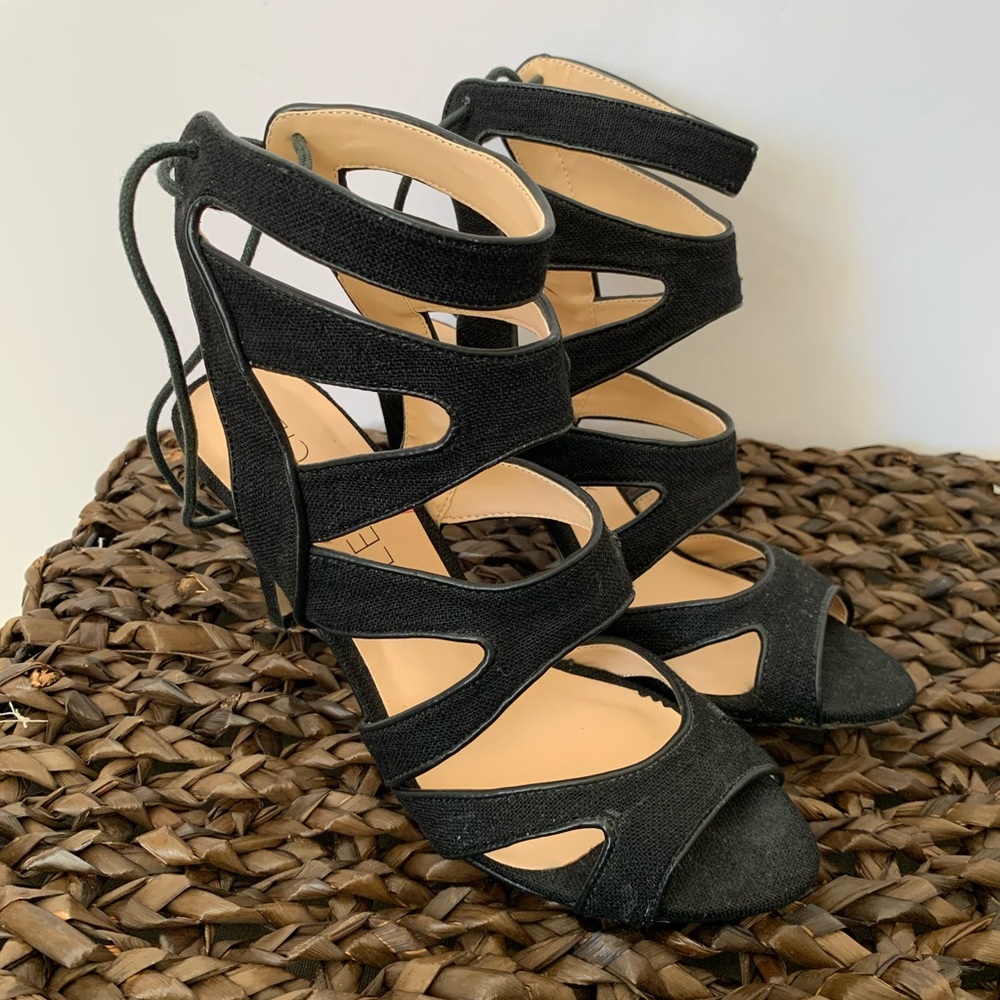 Sole Society Black High Heel Sandals
